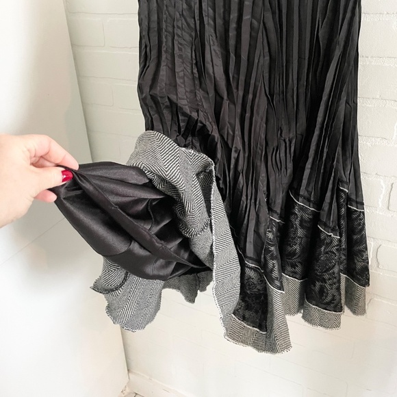 Vintage 90s Y2K Midi Skirt Artsy Whimsigoth Iridescent Dark fairy Lace Sz S - Picture 9 of 14